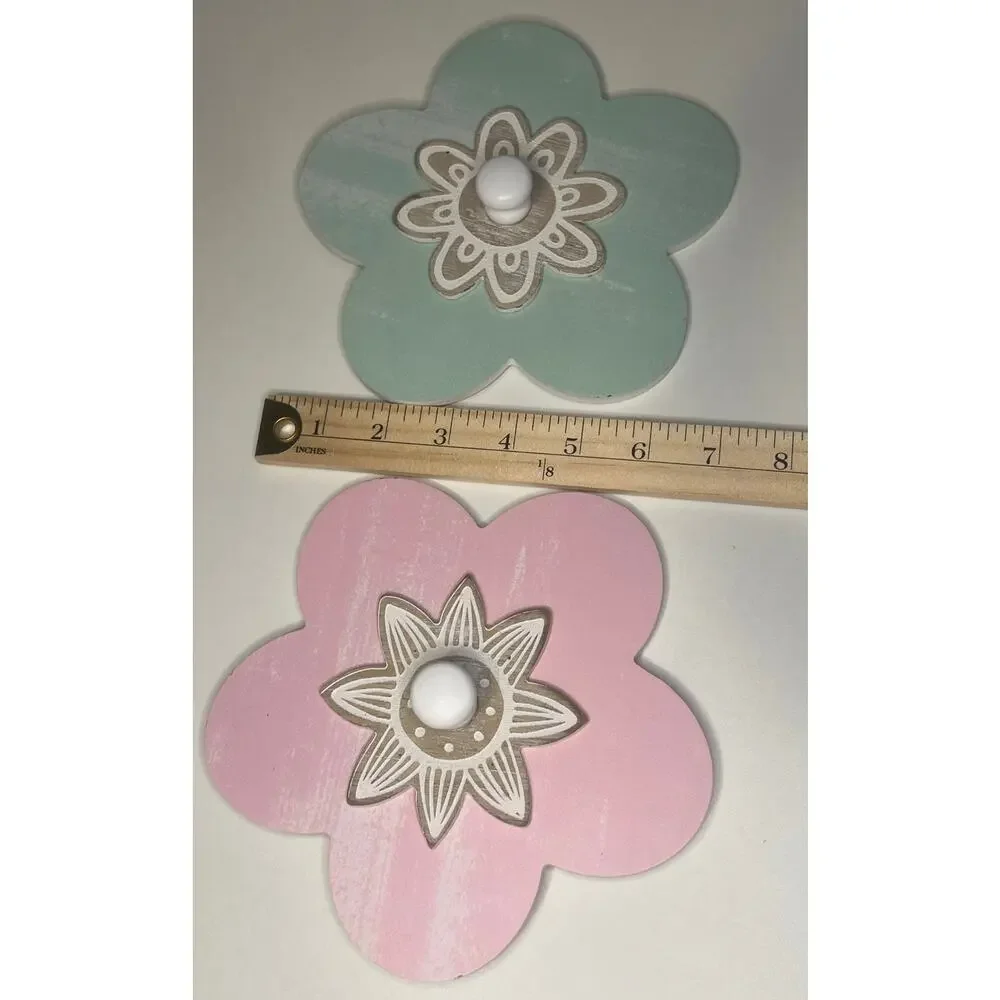 Set of 2 Flower Wall Hooks